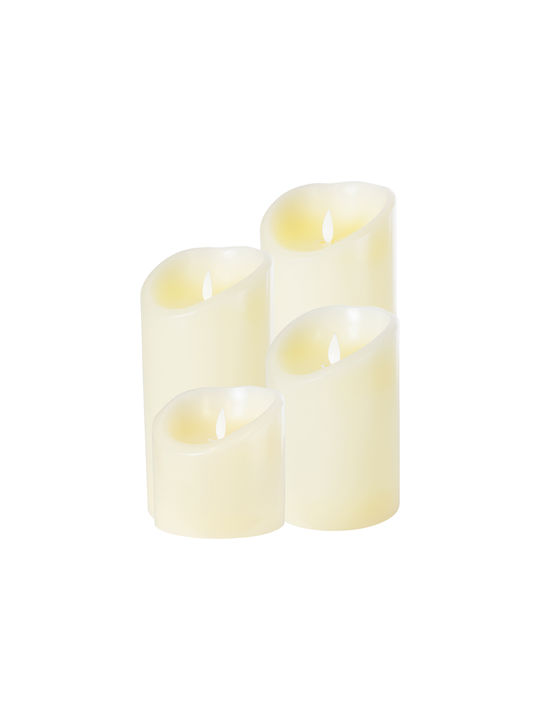GloboStar Dekorative Lampe Wachs-Politur Weiß 24Stück