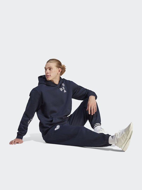 Sweatshirt mit Kapuze Marineblau