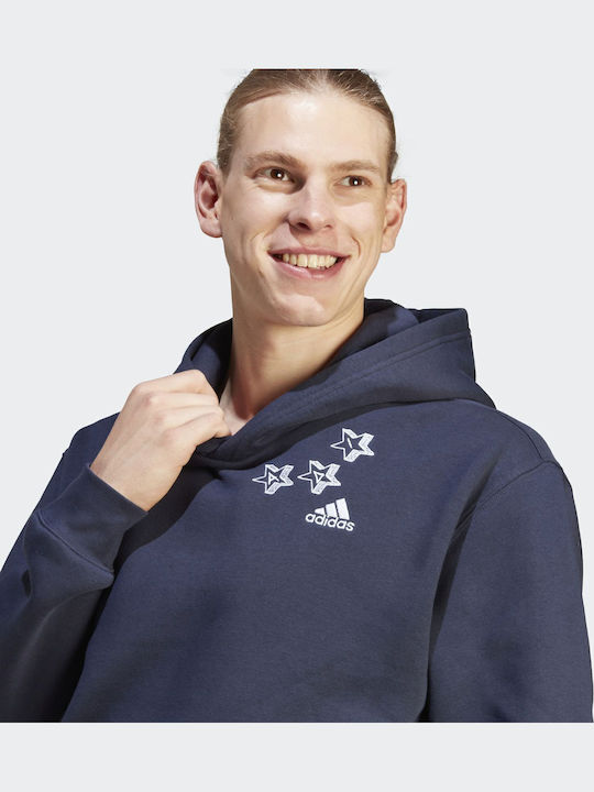 Sweatshirt mit Kapuze Marineblau