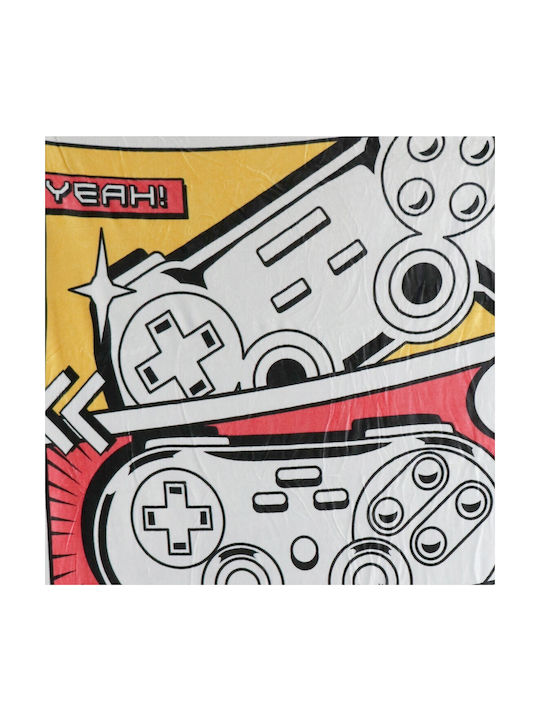 Κουβέρτα Fleece Gamer ΛΕΥΚΟ 150x200εκ.