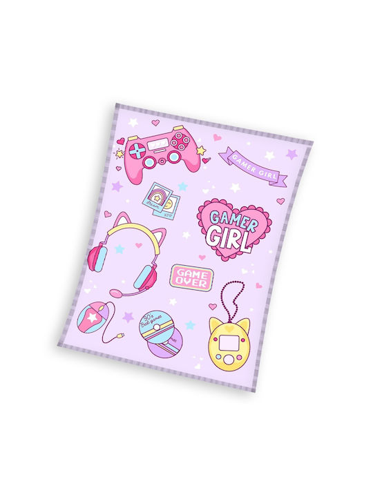 Decke Vlies Gamer Girl Pink 130x170cm