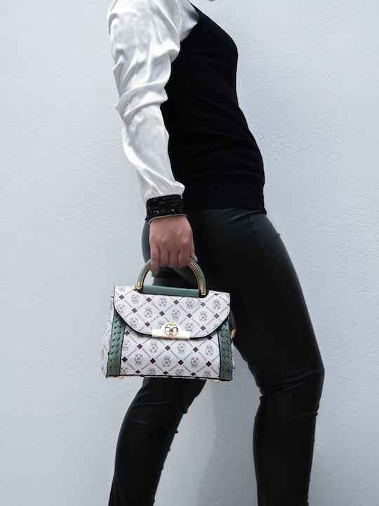 By Queen Geantă de damă Tote White / Green