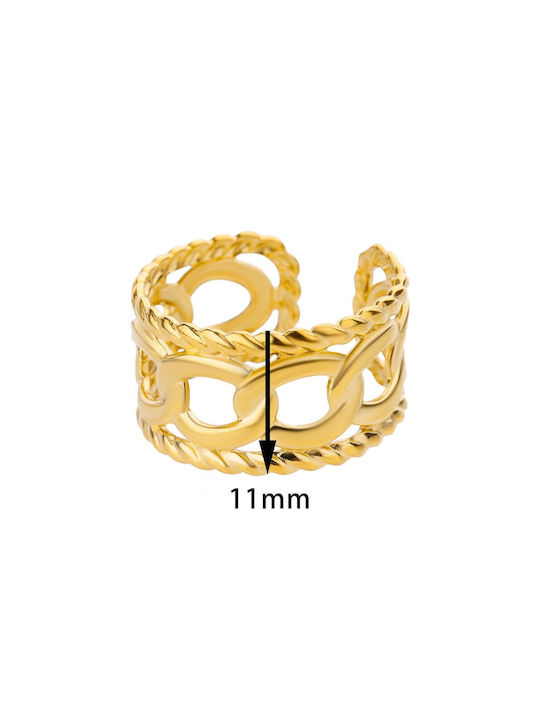 Women's Ring Small Wedding Ring from Steel Gold Plated