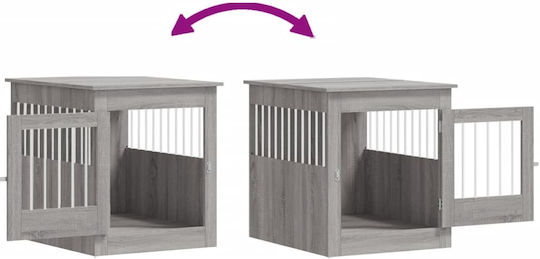 vidaXL Dog House Wooden Outdoor Gray 64.5x80x71cm