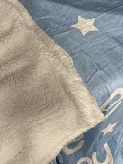 Nef-Nef Homeware Одеяло Детски пелени за пелени Happy Синьо Light Blue 75x110см.
