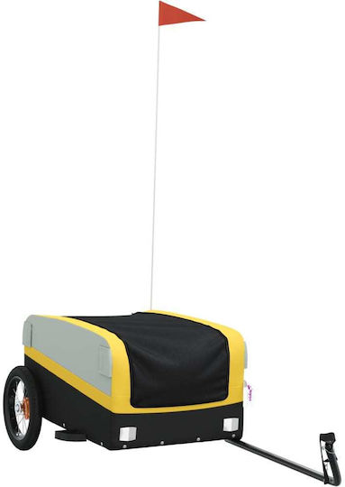 Vidaxl Remorcă Pentru Bicicletă Negru Galben 30 Kg Fier