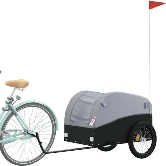Vidaxl Bicycle Trailer Black Gray 45 Kg Iron