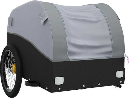 Vidaxl Bicycle Trailer Black Gray 45 Kg Iron