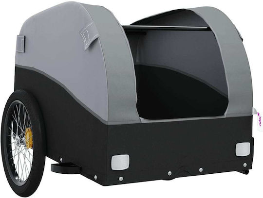 Vidaxl Bicycle Trailer Black Gray 45 Kg Iron