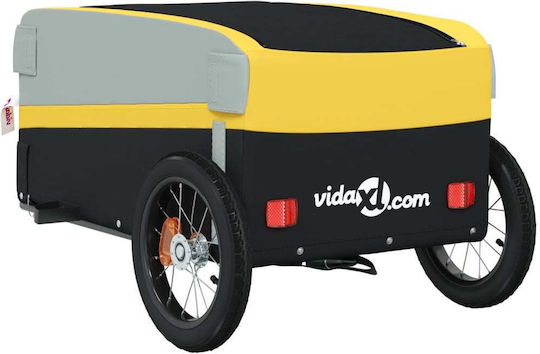 Vidaxl Remorcă Pentru Bicicletă Negru Galben 30 Kg Fier