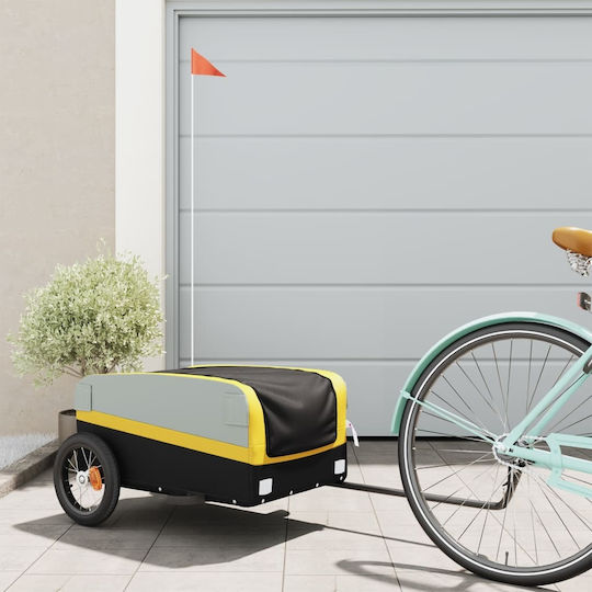 Vidaxl Remorcă Pentru Bicicletă Negru Galben 30 Kg Fier