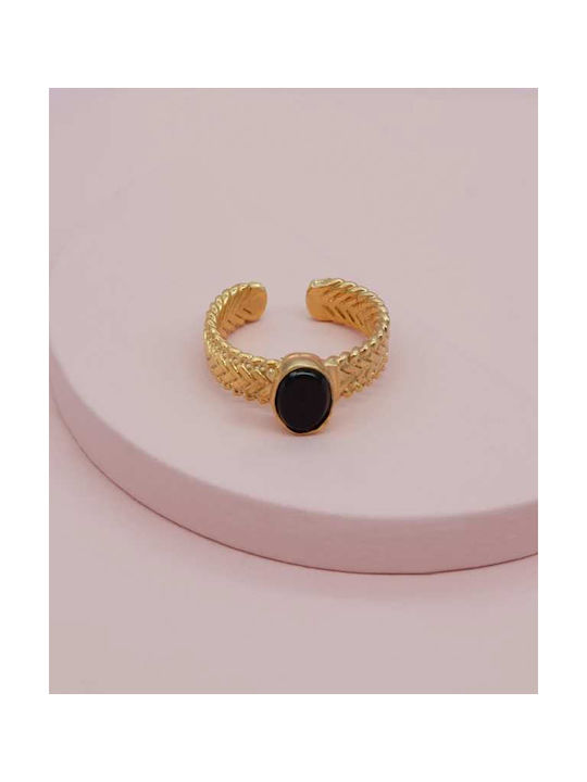 LifeLikes Women's Ring with Stones Gold Plated