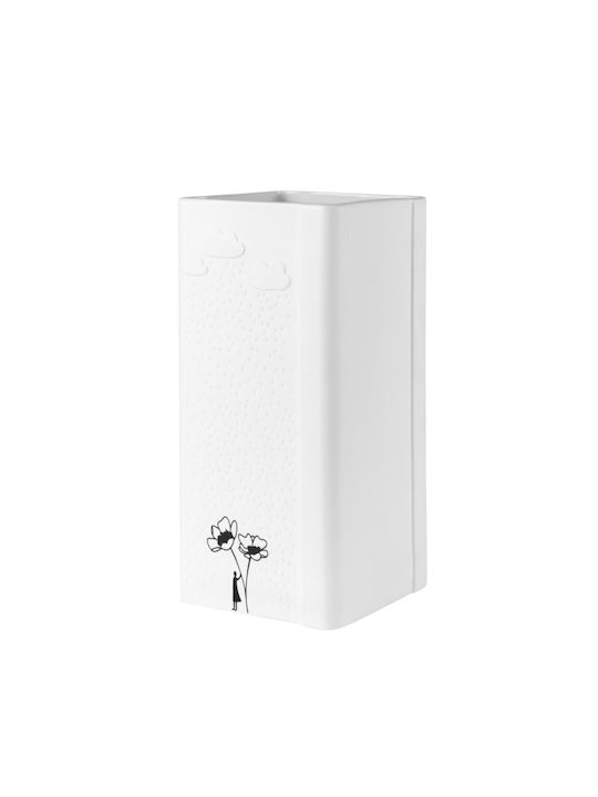 Raeder Decorative Vase Rain White 12x12x25cm