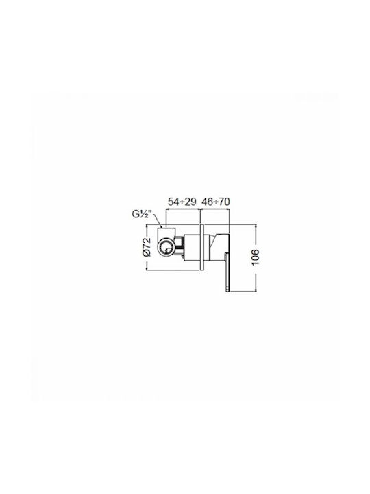 Armando Vicario Glam Built-in Mixer & Diverter Set for Shower 3 Exits