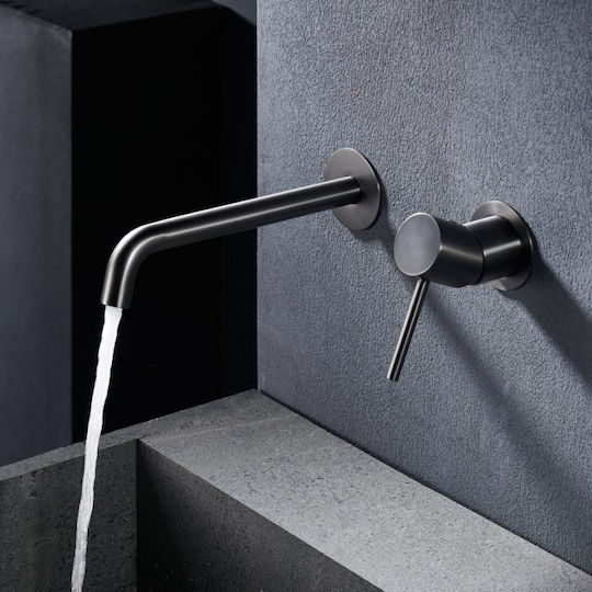 Imex Built-in Mixer & Spout Set for for Bathroom Sink 1 Exit Black