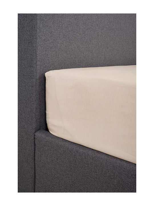 Biokarpet Σεντόνι Home View Λάστιχο Ecru-μονό 120x200cm +35cm
