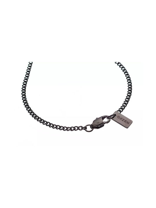 Oxzen Black Men's Cross from Steel with Chain