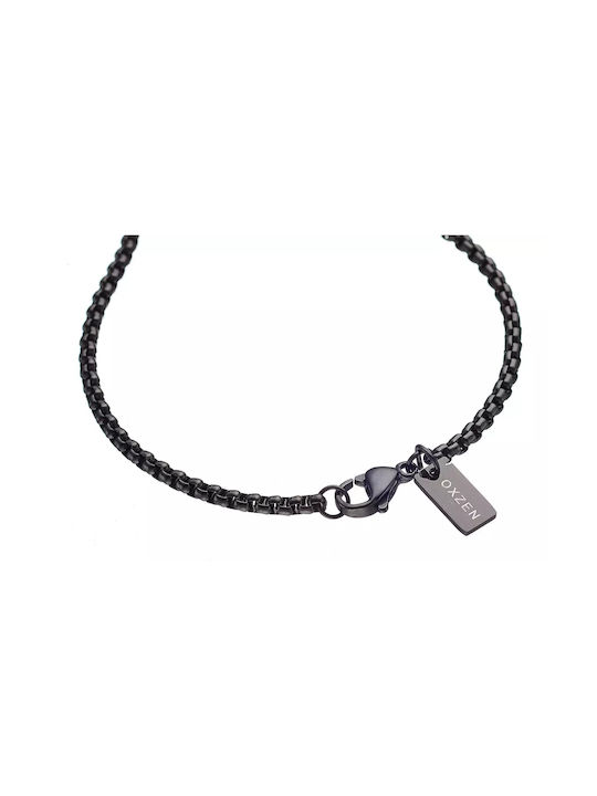 Oxzen Black Men's Cross from Steel with Chain