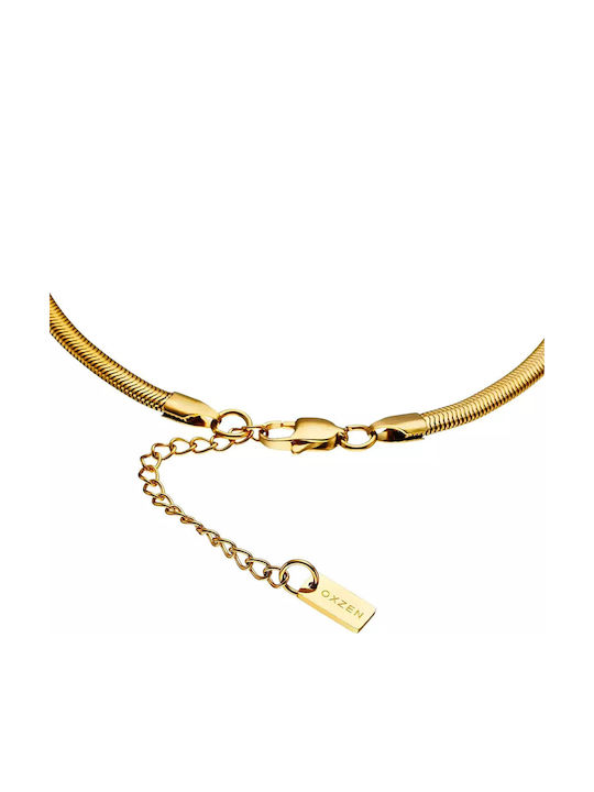 Oxzen Chain Neck Snake Gold-plated Thin Thickness 4mm