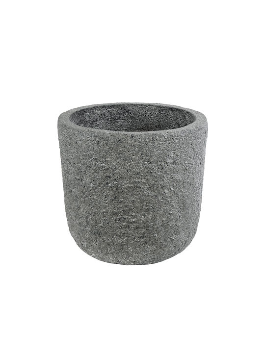 GloboStar Artificial Garden Erice Planter Polyester Gray with Stand 25x25x23cm.