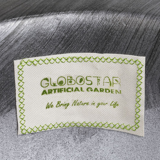 GloboStar Artificial Garden Pisa Κασπώ Πολυεστερικό Γκρι με Βάση 36x36x60εκ.