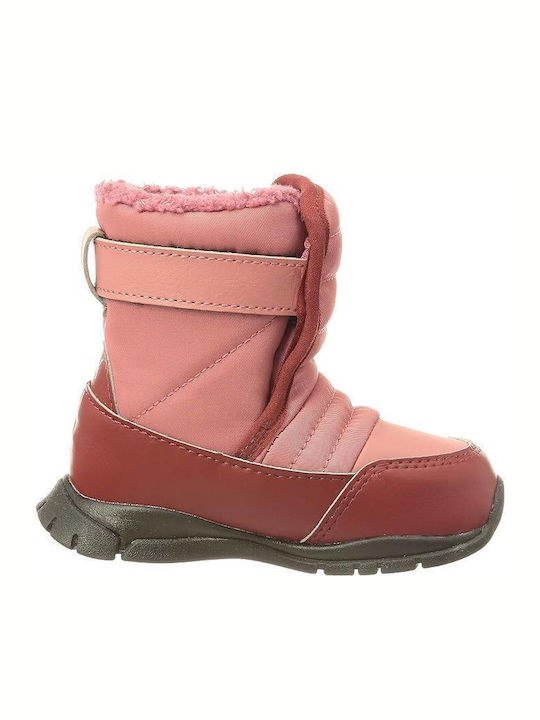 Puma Nieve Kids PU Leather Snow Boots Pink