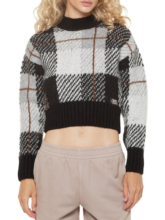 'boxy Women's Long Sleeve Sweater Checked Multicolour