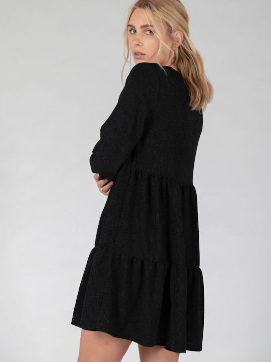 Mini Kleid mit Rüschen Black