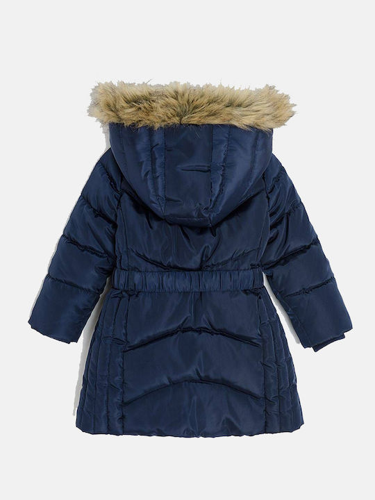Παιδικό Casual Μπουφάν με Επένδυση & Κουκούλα Navy Blue