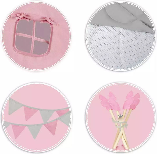Nukido Kids Indian Teepee Play Tent Teepee for 3+ years Pink