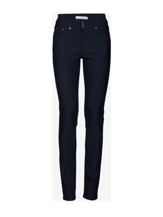 Women's Fabric Trousers Slim Fit Black.
