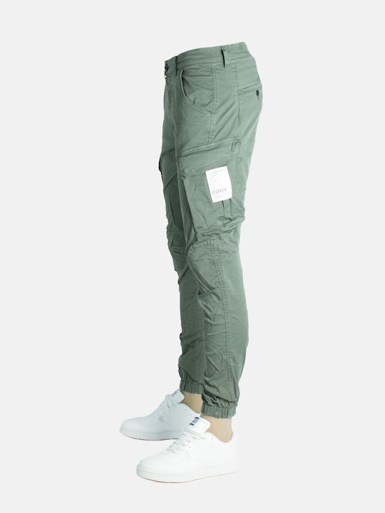 Cover Jeans Pantaloni pentru bărbați Elastice GREEN T0190-24