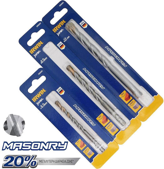 Irwin 15x160 Burghiu cu Diamant Carbură cu Tija Cilindrică pentru Materiale de construcție 15mm / 85x160mm