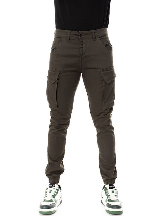 Cover Men's Cargo Elastic Khaki Trousers