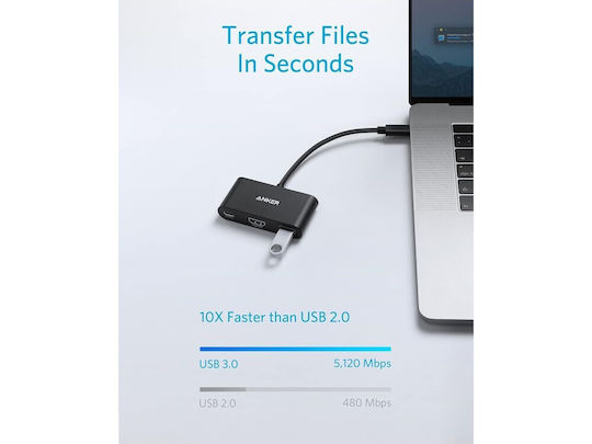 Anker PowerExpand USB-C Docking Station με HDMI 4K PD Μαύρο