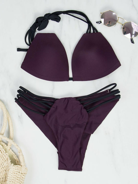 Set Bikini Triunghi Burgundy