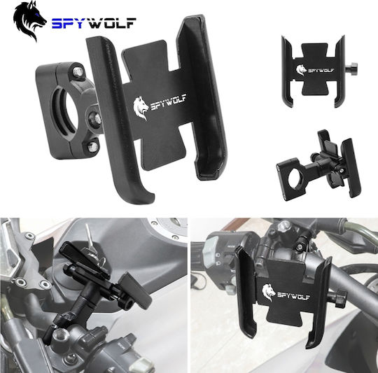 Spywolf Mount Phone Motorcycle with Adjustable Arm 3.5-6.5" for Steering Wheel