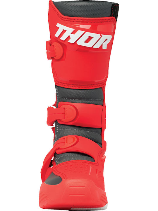 Thor MX Youth Blitz XR Din piele Red/Charcoal