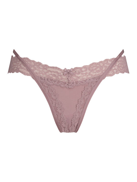 Hunkemöller Women's String with Lace Purple