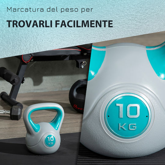 Sportnow Sportnow Kettlebell din PVC 10kg Verde
