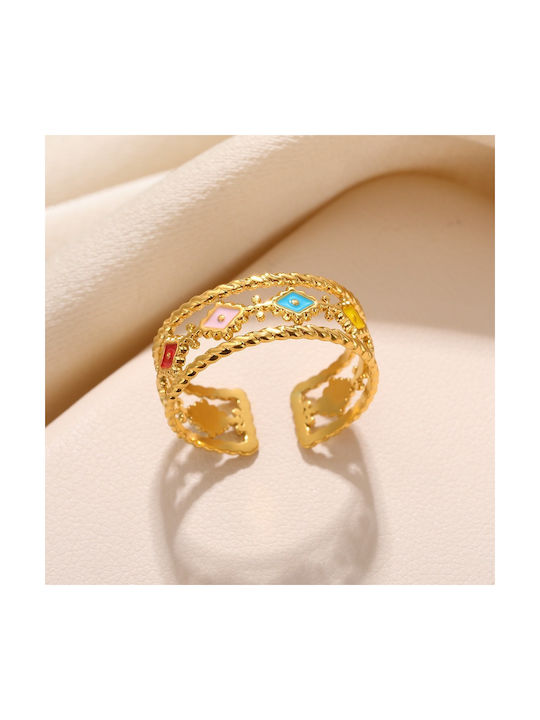 Women's Ring from Steel Gold Plated