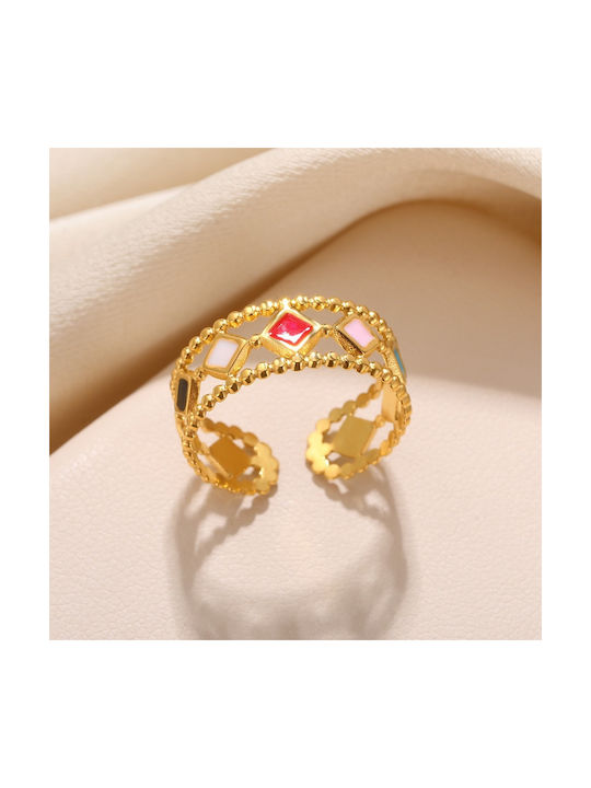 Women's Ring from Steel Gold Plated