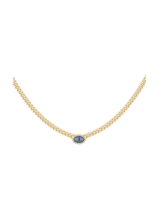 Rebecca Necklace Gold Plated with Zircon