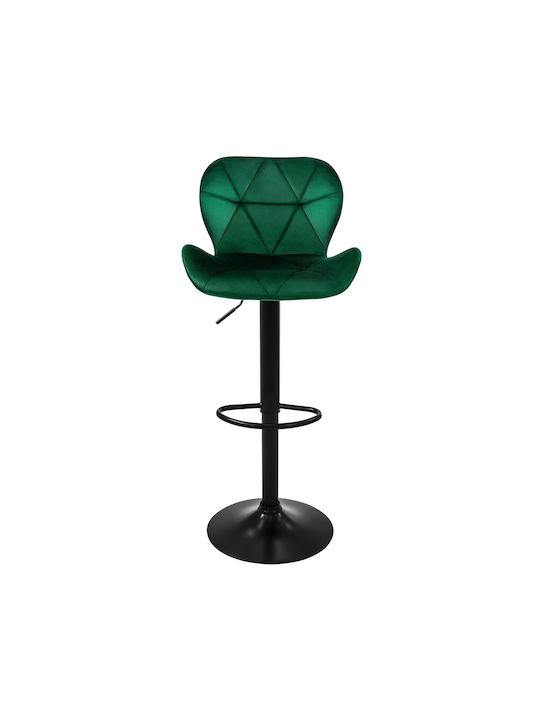 Табуретка Бар с облегалка и регулируема височина Green velvet 2бр 41x47x79бр