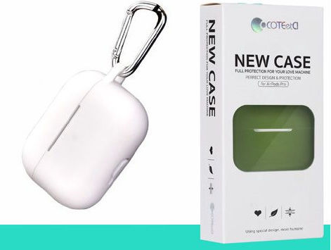 COTEetCI Θήκη με Γάντζο σε Λευκό χρώμα για Apple AirPods Pro