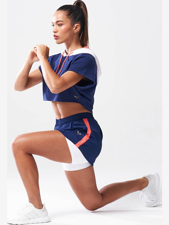 LAB360° Performance Skort Schulung Frauen Kurze Hosen Leggings Medieval Blue