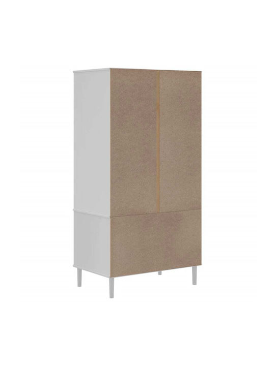 Doppeltür Kleiderschrank White 90x55x175cm