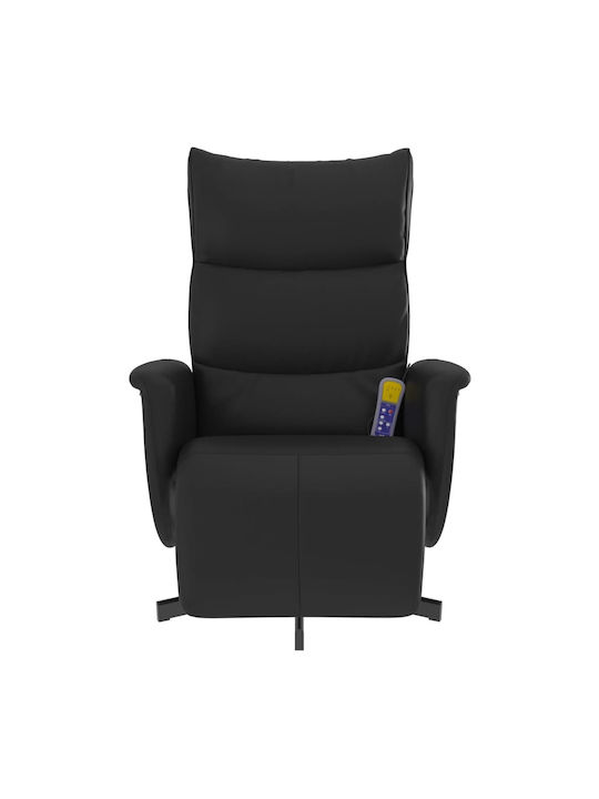 Fotoliu Relax Masaj cu Puf din Piele Ecologică Întuneric 71x84x106.5cm