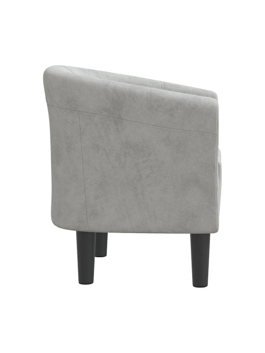 Barrel Armchair Light Grey 70x56x68cm