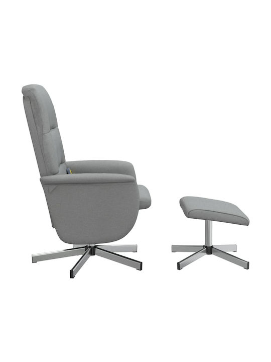 Relax Armchair Massage Swivel with Footstool Ann. Grey 49x32x36cm